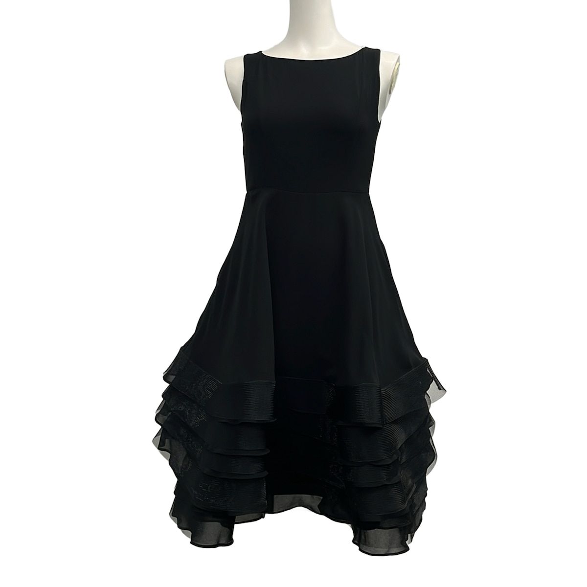SOV.(ソブ ダブルスタンダード) ワンピース サイズ36 S レディース美品 - 黒 クルーネック/ノースリーブ/ロング/ティアード