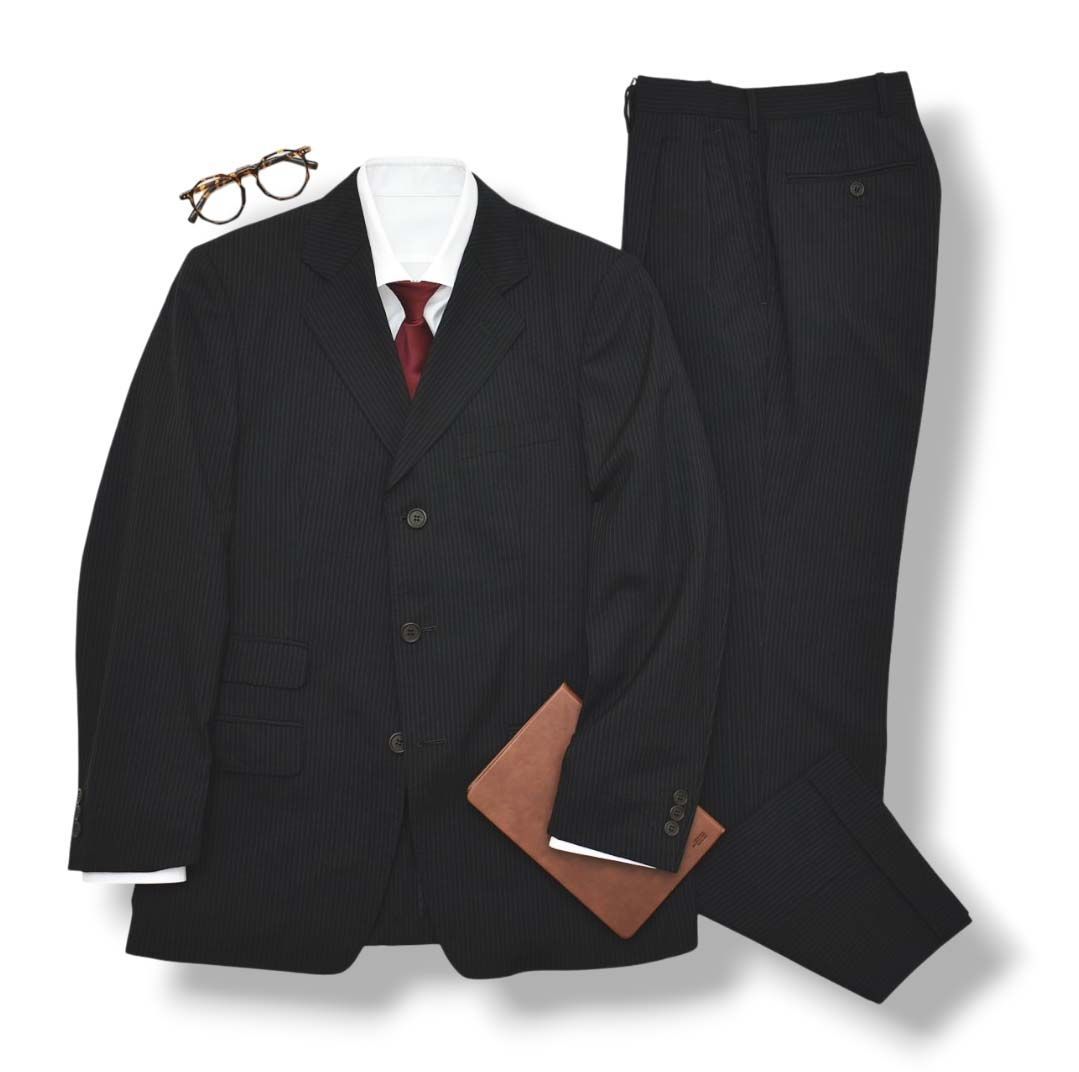 イージーバイ ゼニア EZ by Zegna ダブルストライプ柄 シングル 3B