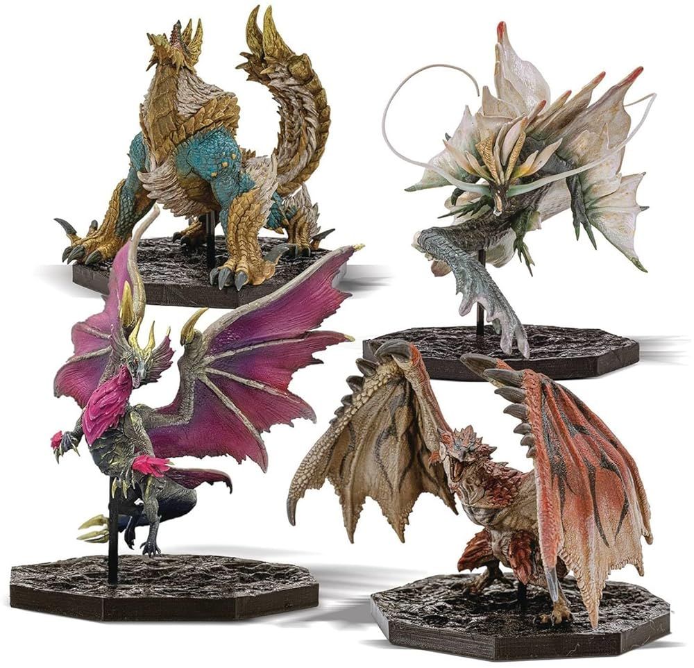 カプコン モンスターハンター FIGURE BUILDER CUBE MONSTER HUNTER 4体セットBOX (リオレウス/ジンオウガ/メル・ゼナ/アマツマガツチ) PVC ABS製