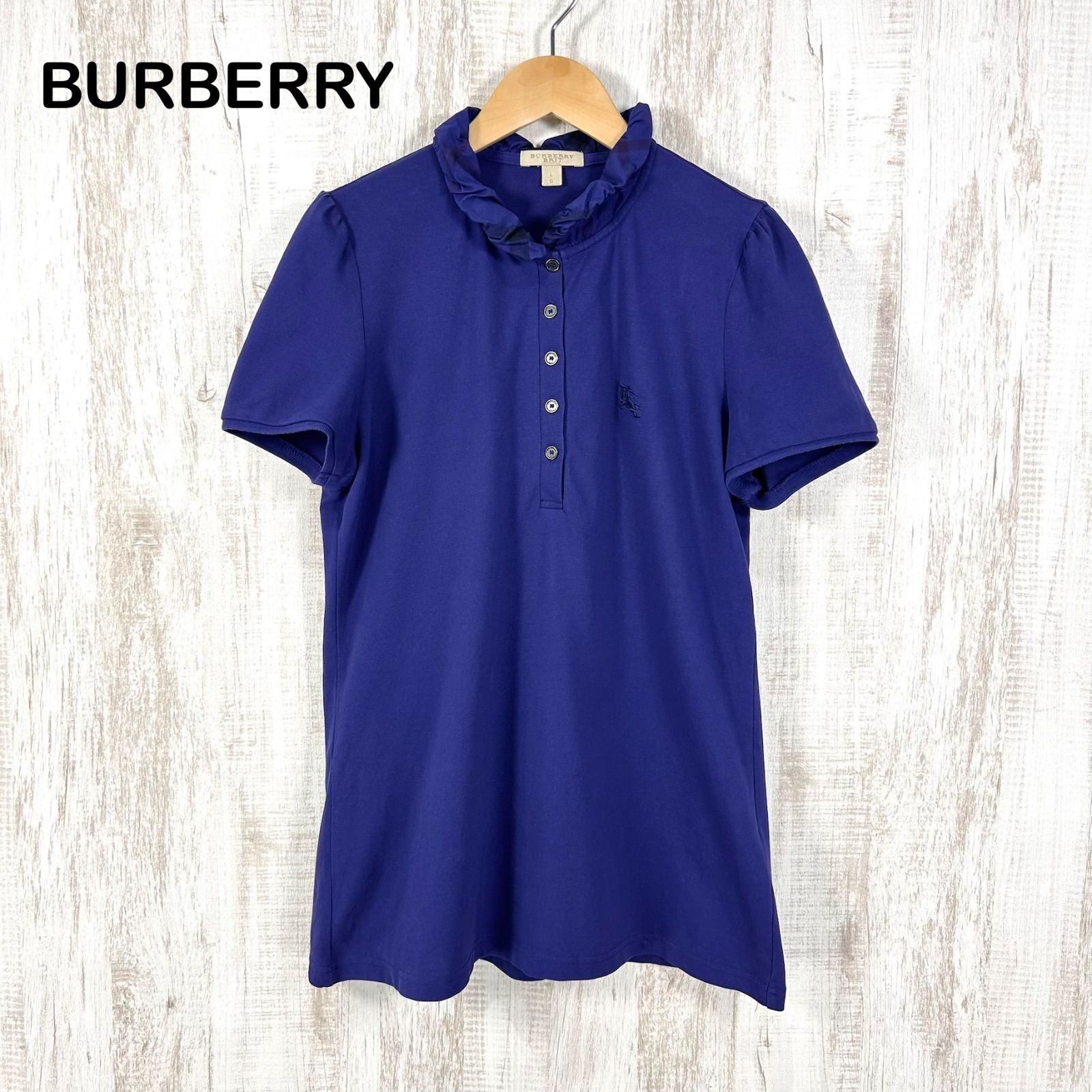 BURBERRY BRIT バーバリーブリット ホースロゴ刺繡 チェック フリル BURBERRY BRIT バーバリーブリット ホースロゴ刺繡 チェック フリル