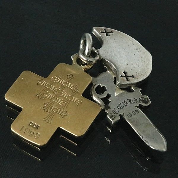 CHROME HEARTS 銀座店 クロムハーツ 22K×SV925 スリートリンケッツ