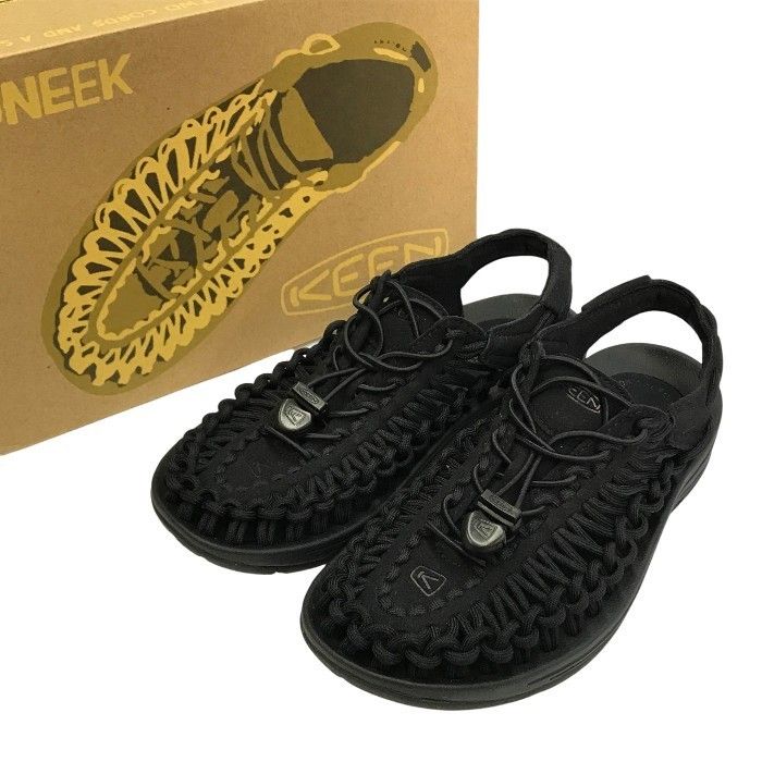 KEEN キーン ユニーク サンダル レディース スニーカー UNEEK バンジーコード ブラック 1014099 中古 T1