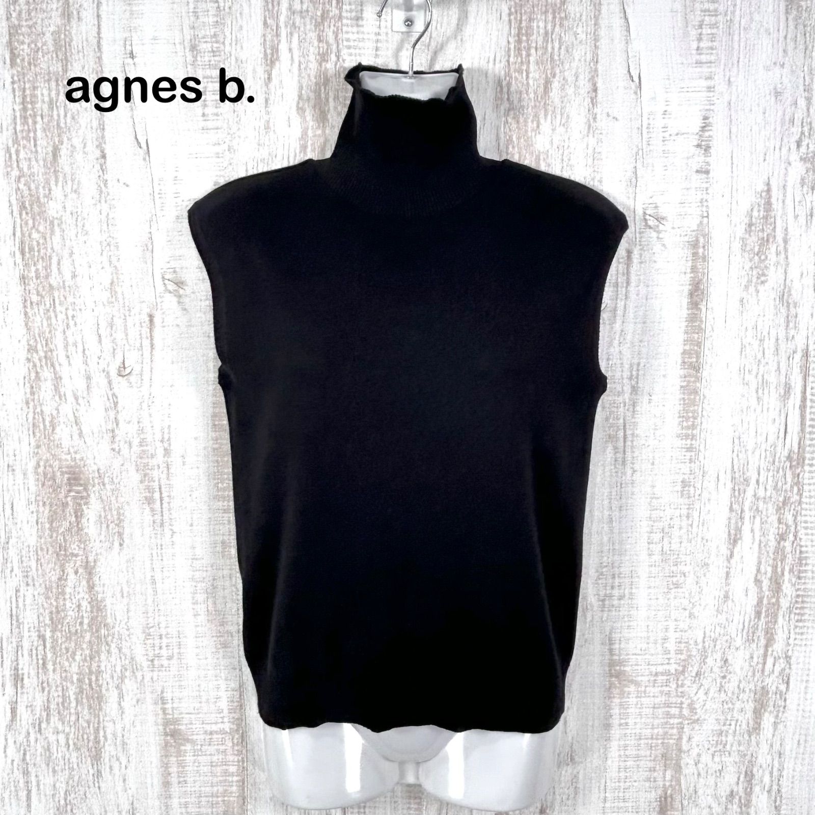 新品未使用 美品 agnes b. アニエスベー タートルネック コットン 