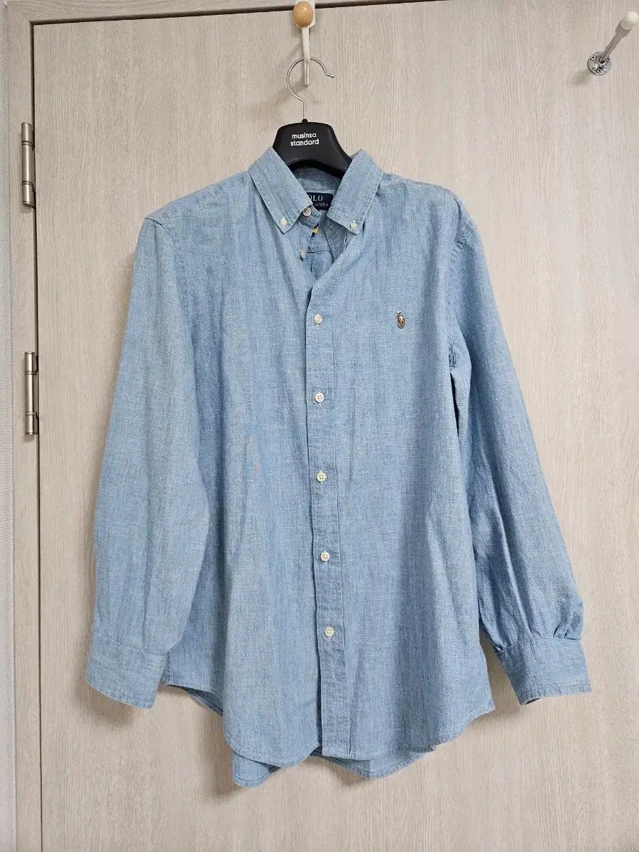 ポロ ラルフローレン シャツ スカイブルー 長袖 シャツ M