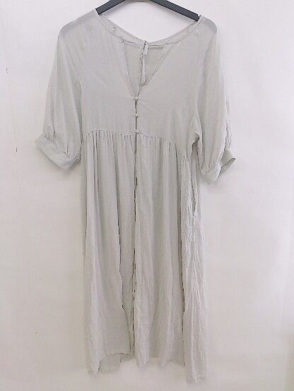 ◇ KBF ケービーエフ URBAN RESEARCH 五分袖 ロング チュニック ブラウス カットソー サイズONE グレー系 レディース P 【1301090015585】