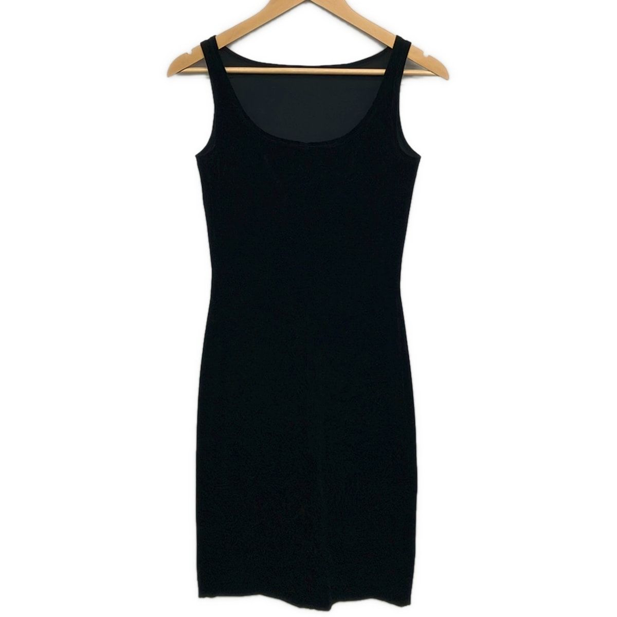 FOXEY NEW YORK(フォクシーニューヨーク) ワンピース サイズ38 M レディース美品 - 15360 黒 ノースリーブ/ひざ丈/ベロア