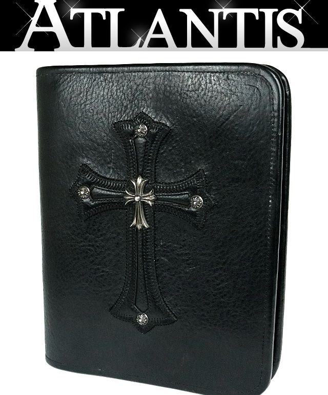 CHROME HEARTS 銀座店 クロムハーツ スモールクロス ダガージップ ケース ポートフォリオ フォトアルバム インテリア SV925 黒 103284