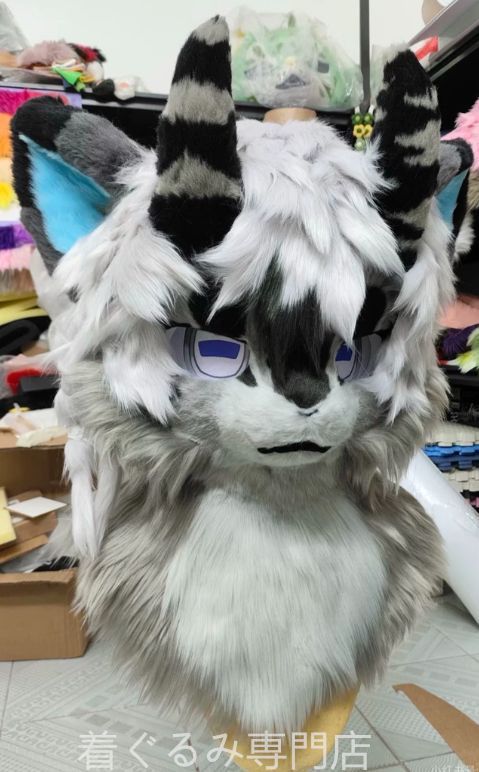 犬　猫　着ぐるみ ヘッド全頭　ヘッド ケモノ ファースーツ ぬいぐるみ コスプレ コスチューム Kurumi 一点物 B880