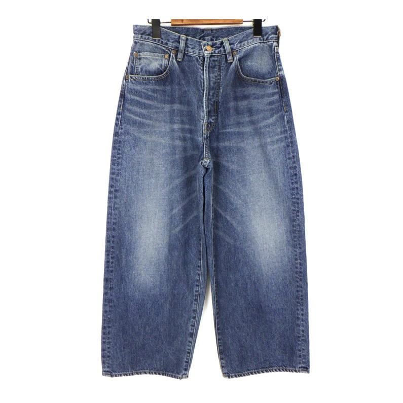 マインデニム MINEDENIM 【 S.Wide Straight Cropped 5pocket USD 2603 1002 85 322 】 ワイド ストレート クロップド 5ポケット ユーズド 加工 デニム パンツ 49816