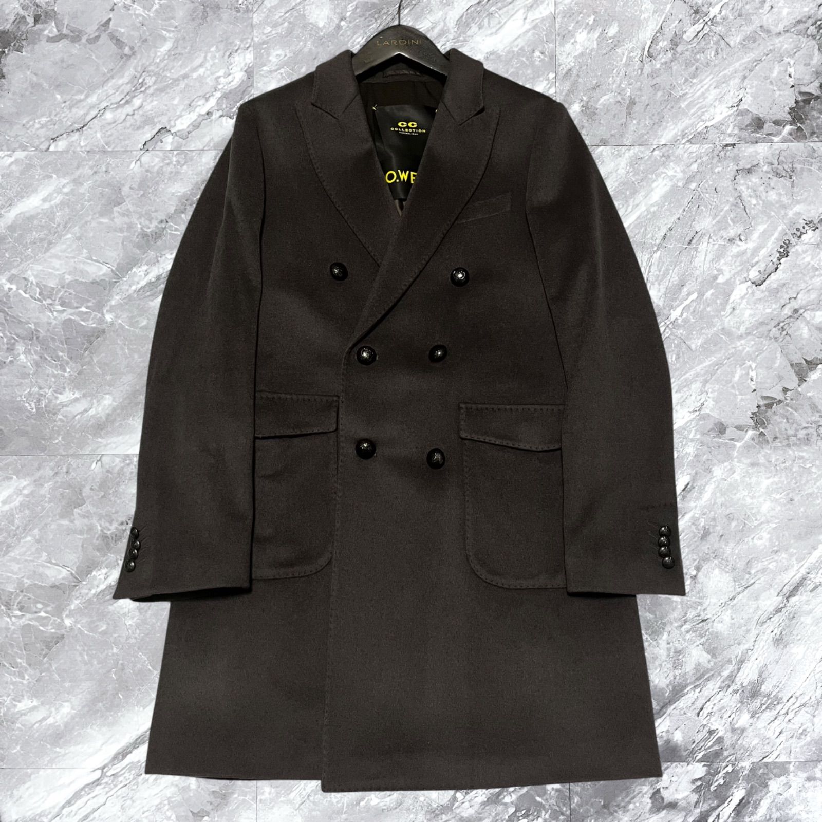 美品✨コルネリアーニ カシミヤ ダブルブレスト チェスターコート ベージュ XL 大きいサイズ Corneliani コルネリアーニ チェスターコート ダブル