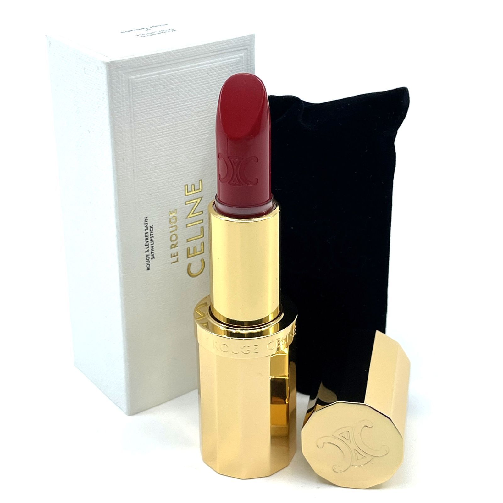 CELINE セリーヌ ル ルージュ セリーヌ 01 ROUGE TRIOMPHE ルージュ トリオンフ リップスティック 口紅 レッド系 赤リップ 【管理No.K 13133】