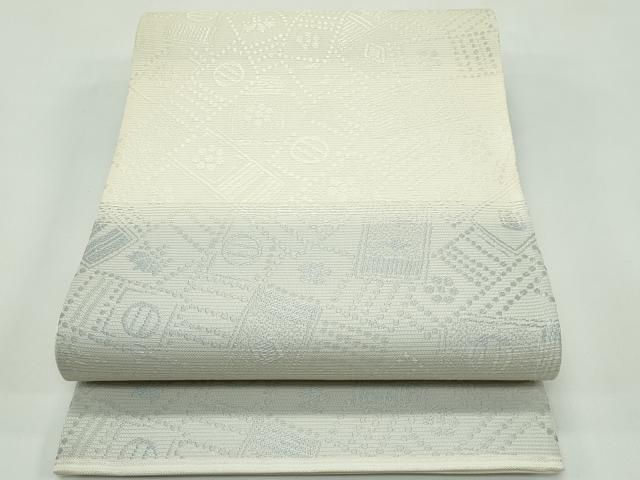 平和屋着物＊夏物　六通柄袋帯　唐織　鎧脅し吉祥文　正絹　逸品　未使用　CABF4606rv