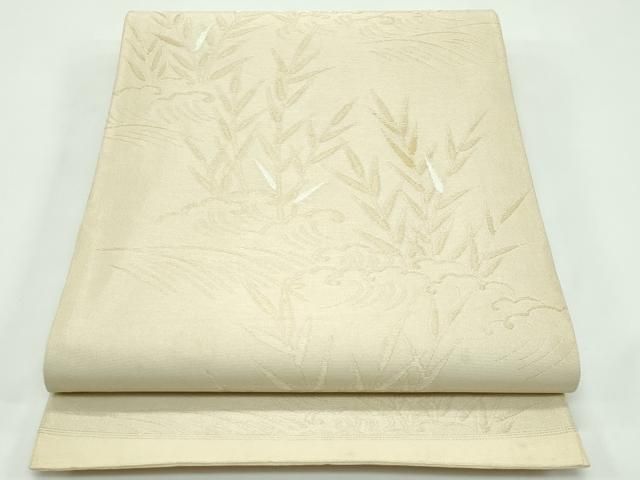 平和屋着物＊夏物　六通柄袋帯　立波草木文　金糸　正絹　逸品　CABF4612rv