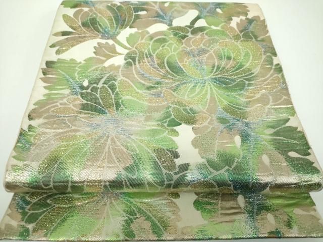 平和屋着物●西陣　川島織物　六通柄　本袋帯　乱菊　金銀糸　正絹　逸品　DABE5531ps