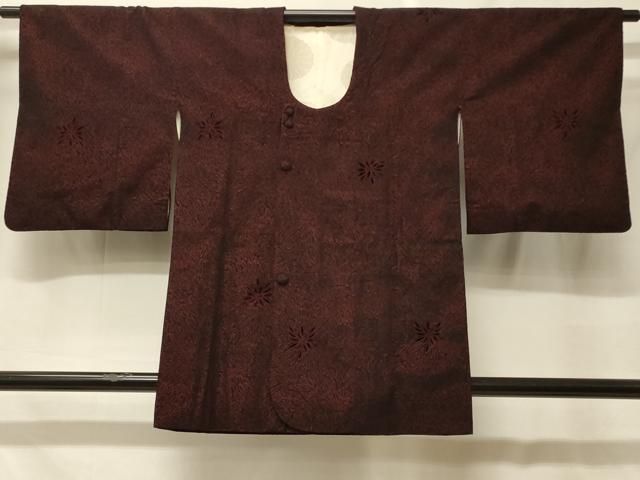 平和屋着物＃道行コート　輪奈ビロード　舞花文　正絹　逸品　CABF8945in