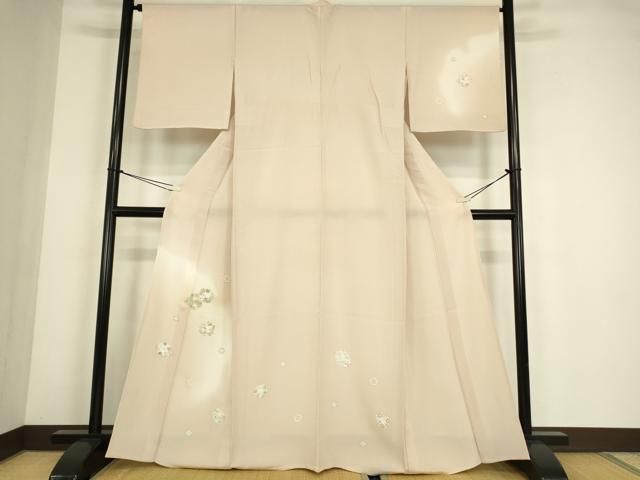平和屋着物▽訪問着 単衣 雪輪花文 暈し染め 金彩 正絹 逸品 DABE4476az