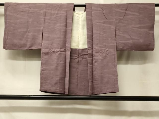 平和屋着物＃羽織　色無地　吉祥立波地紋　紅藤色　正絹　逸品　CABF8948in