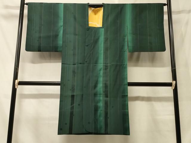 平和屋着物＃道行コート　雨コート　単衣　間道　暈し染め　ロング丈　正絹　逸品　CABF8960in