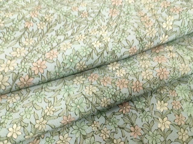 平和屋着物▽上質な小紋 単衣 草花文 正絹 逸品 DABE4502az