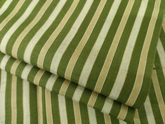 平和屋着物●上質な紬　縞　正絹　逸品　AABI4512ck