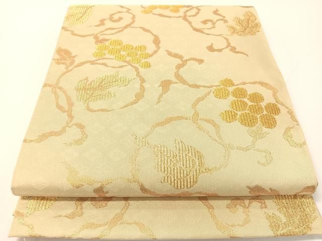 平和屋着物●全通柄　本袋帯　葡萄唐草文　正絹　逸品　CABG1840vp 23,088円