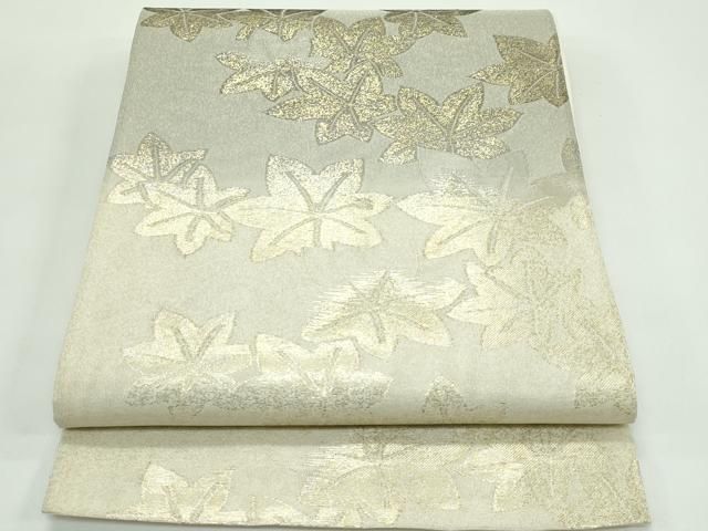 平和屋着物＊夏物　六通柄袋帯　楓文　金銀糸　正絹　逸品　CABF4704rv