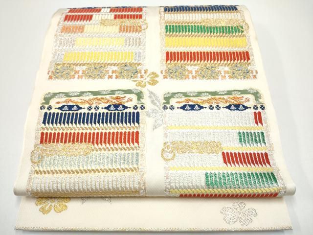 平和屋着物●太鼓柄　本袋帯　龍村平蔵柄　威毛錦　金銀糸　正絹　逸品　CABG8853hy