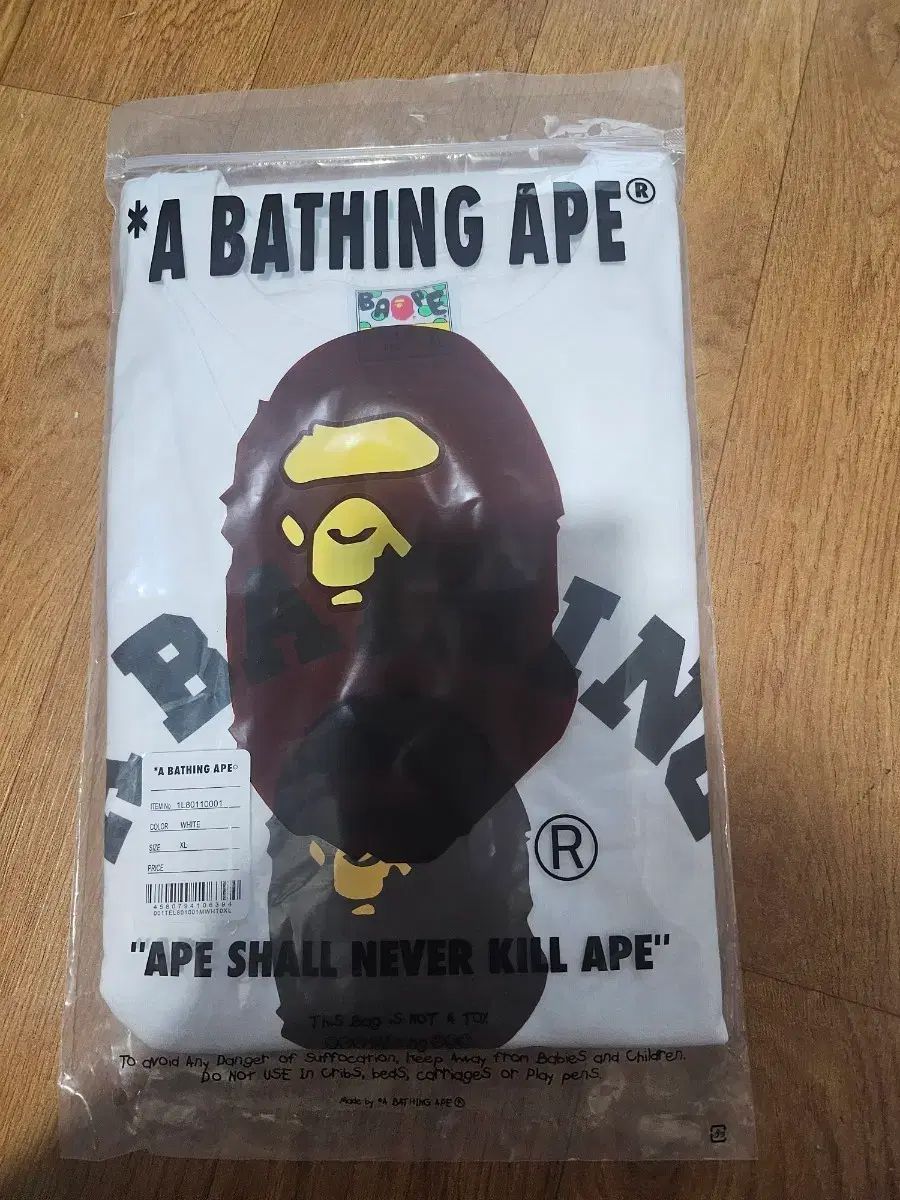 A BATHING APE アベイシングエイプ 半袖 Tシャツ XL 白