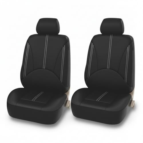 シートカバー 車 汎用 前席 2座席分セット PUレザー パンチングレザー 通気性 薄手 撥水 防汚 運転席 助手席 ブラック 黒(沖縄・離島の方不可) 1d806dd1