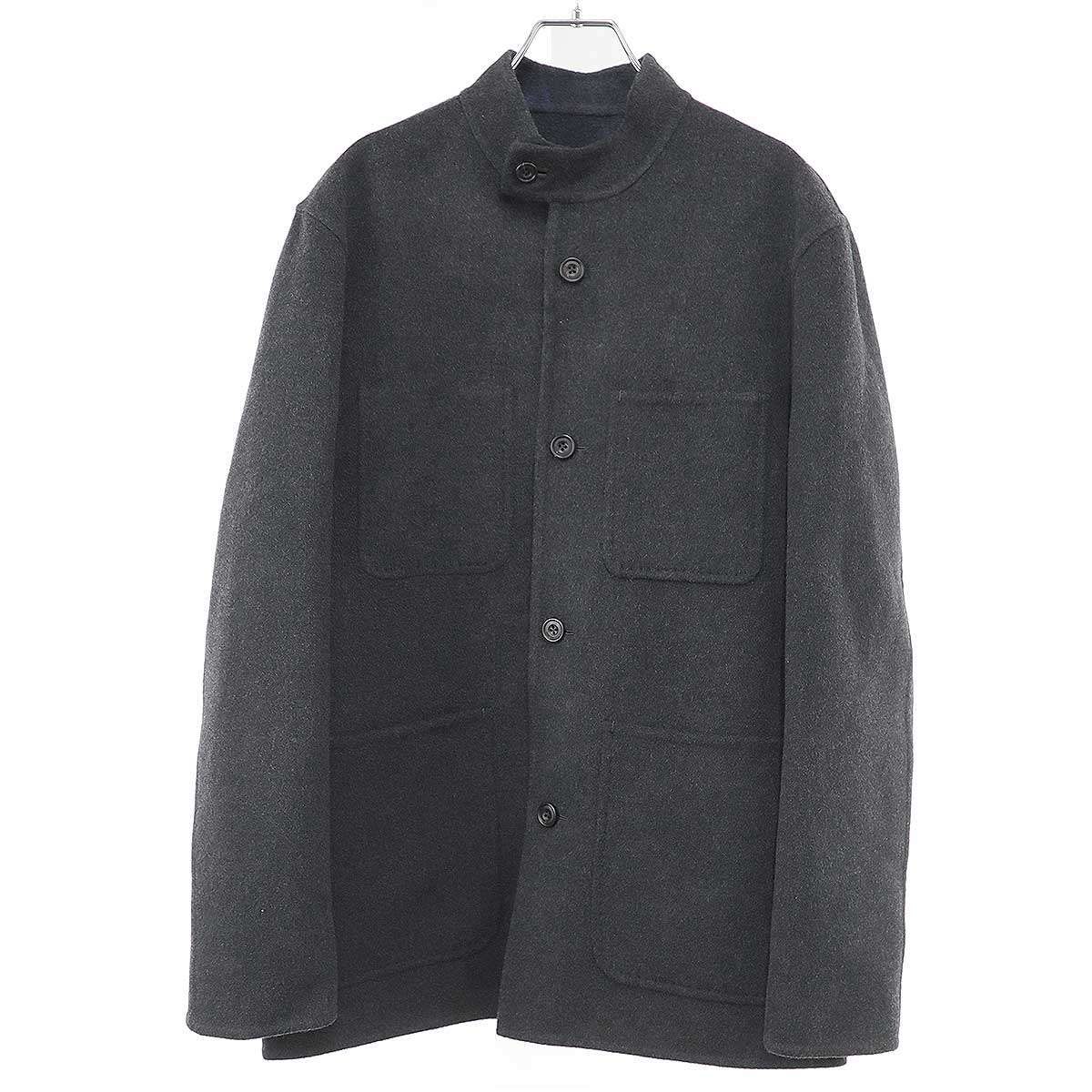 Berluti ベルルッティ スクリットカリグラフィ ウールカシミヤスタンドカラージャケット R27OFU48WEAK グレー 44