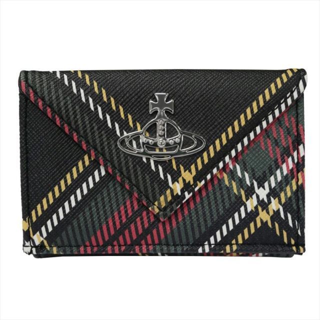 Vivienne Westwood ヴィヴィアンウエストウッド SAFFIANO PRINTED 5115002FW-S0022 三つ折り財布 小銭スナップ式 ENVELOPE BILLFORDN 302 CHELSEA TARTAN
