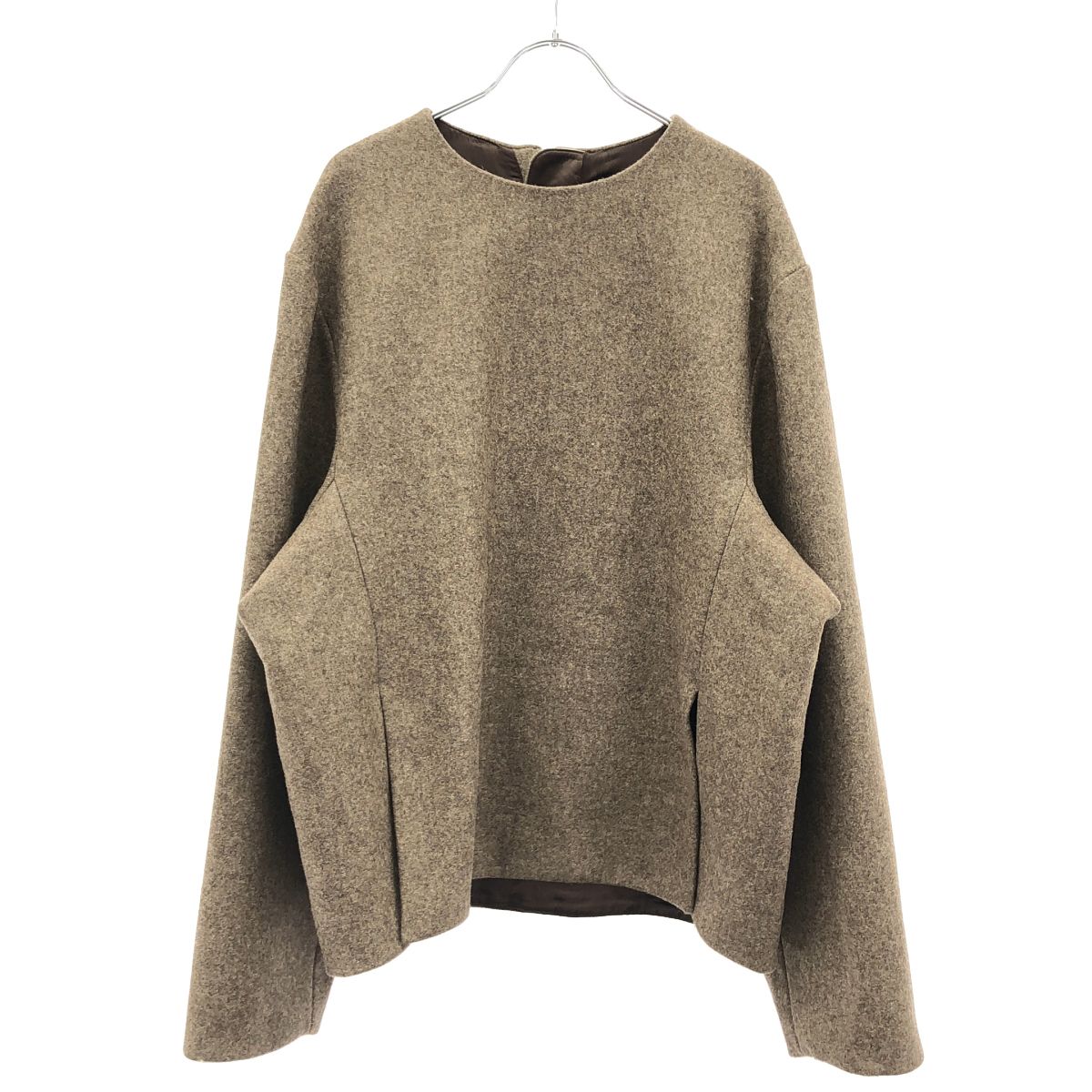 HED MAYNER ヘドメイナー 20AW ウールメルトンプルオーバートップス ベージュ XS 27,335円
