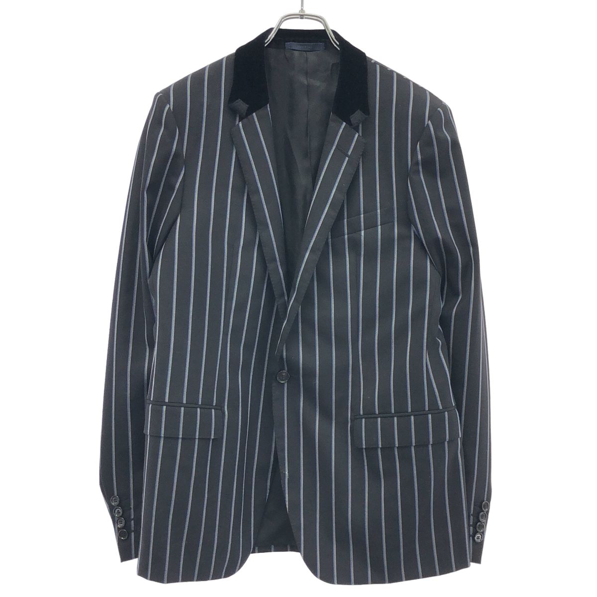 LANVIN ランバン ストライプテーラードジャケット RMJA0071 ブラック 50