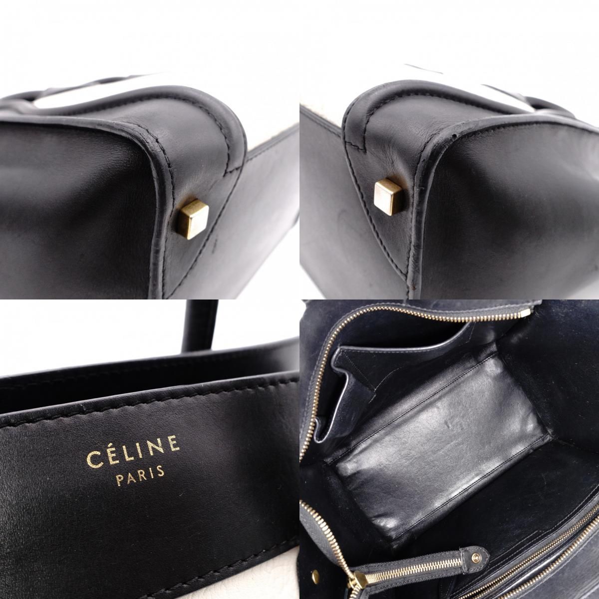 CELINE セリーヌ ラゲージ ミニ ショッパー ハンドバッグ レザー 