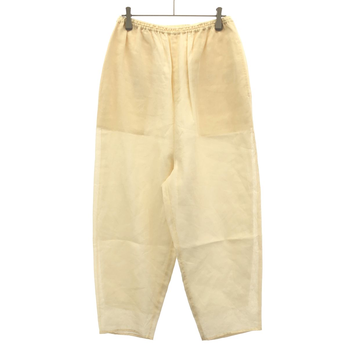 TENNE HANDCRAFTED MODERN テン ハンドクラフテッドモダン Organza Tapered Pants オーガンザ テーパード パンツ アイボリー F