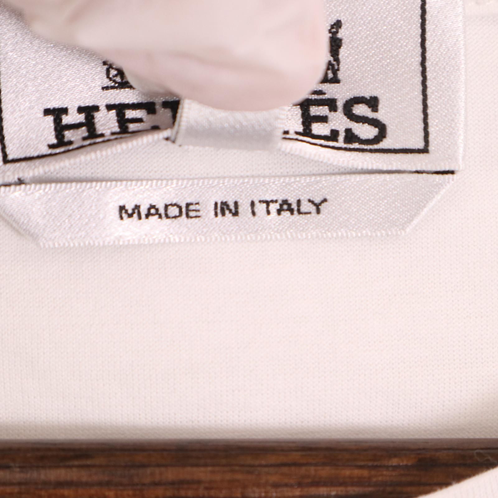 値下げ☆新品未使用☆HERMÈS ホワイト Tシャツ L 箱.カード付 SALE価格で提供】HERMES エルメス ホワイト 16SS プリントTシャツ L