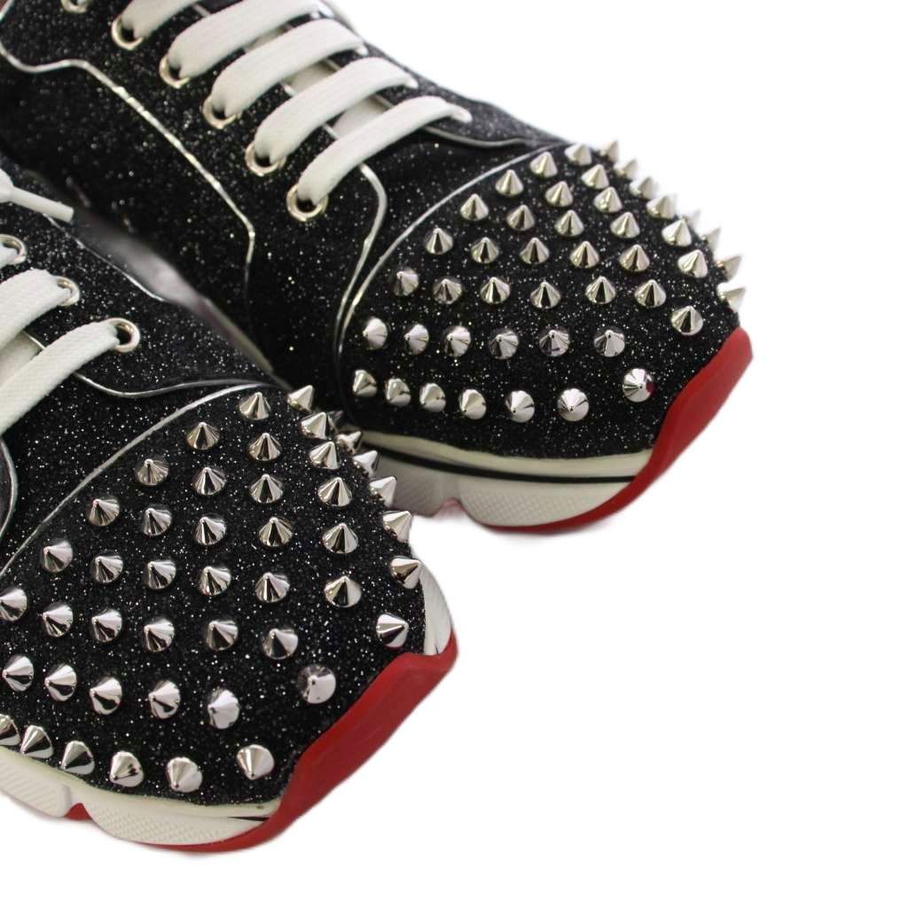 クリスチャンルブタン Christian louboutin スパイク グリッター 