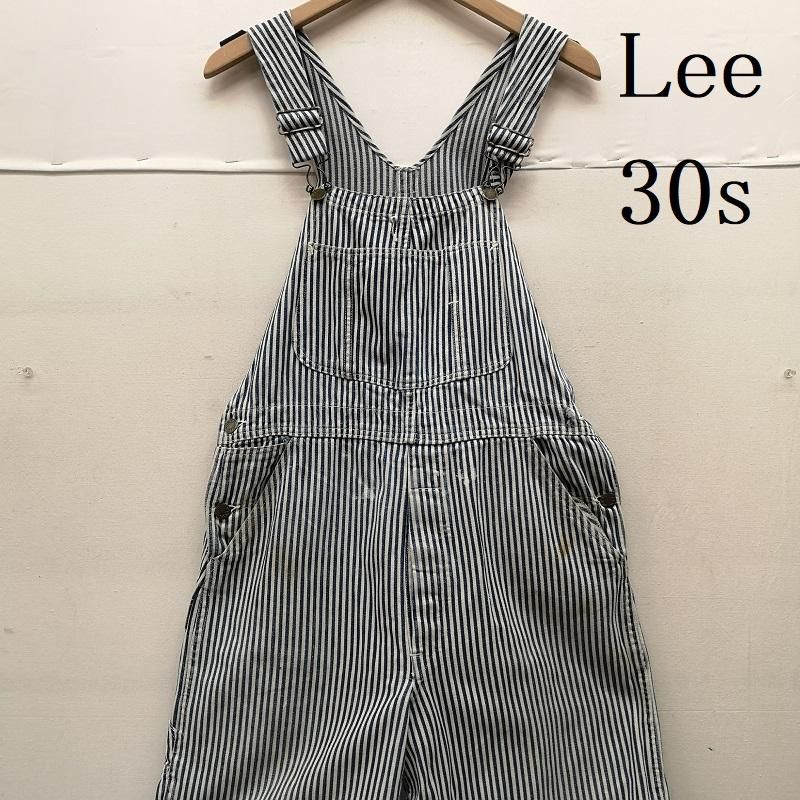 リー 30s 37 オーバーオール ヒッコリー ストライプ ドーナツボタン メンズ - ISItems【USED】【古着】【中古】50159271