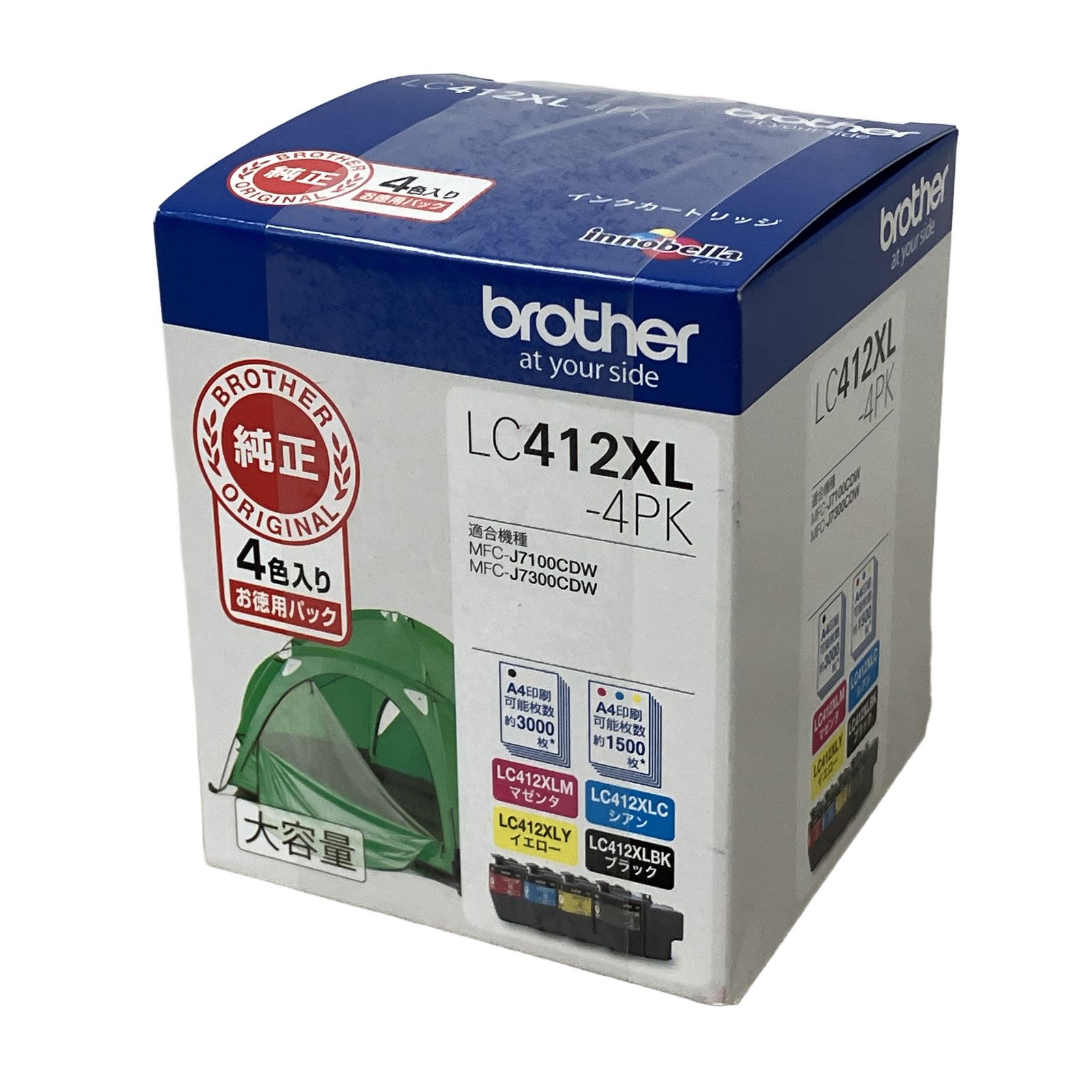 brother LC412XL-4PK 大容量インクカートリッジ ブラザー 純正 未使用 M11246140
