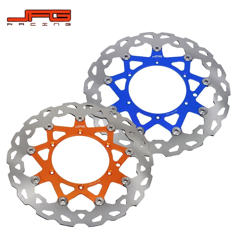 KTM 320mm フローティングブレーキディスク 適合：250/300/350/400/450/520/525/530 EXC/SX/SXF/XC-W Husaberg FE/FC Husqvarna TE/TC/FE/FC オレンジ／ブルー