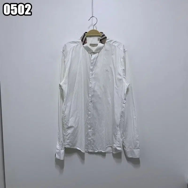 XL バーバリー チェック パータン バイカラー カラ 長袖 シャツ
