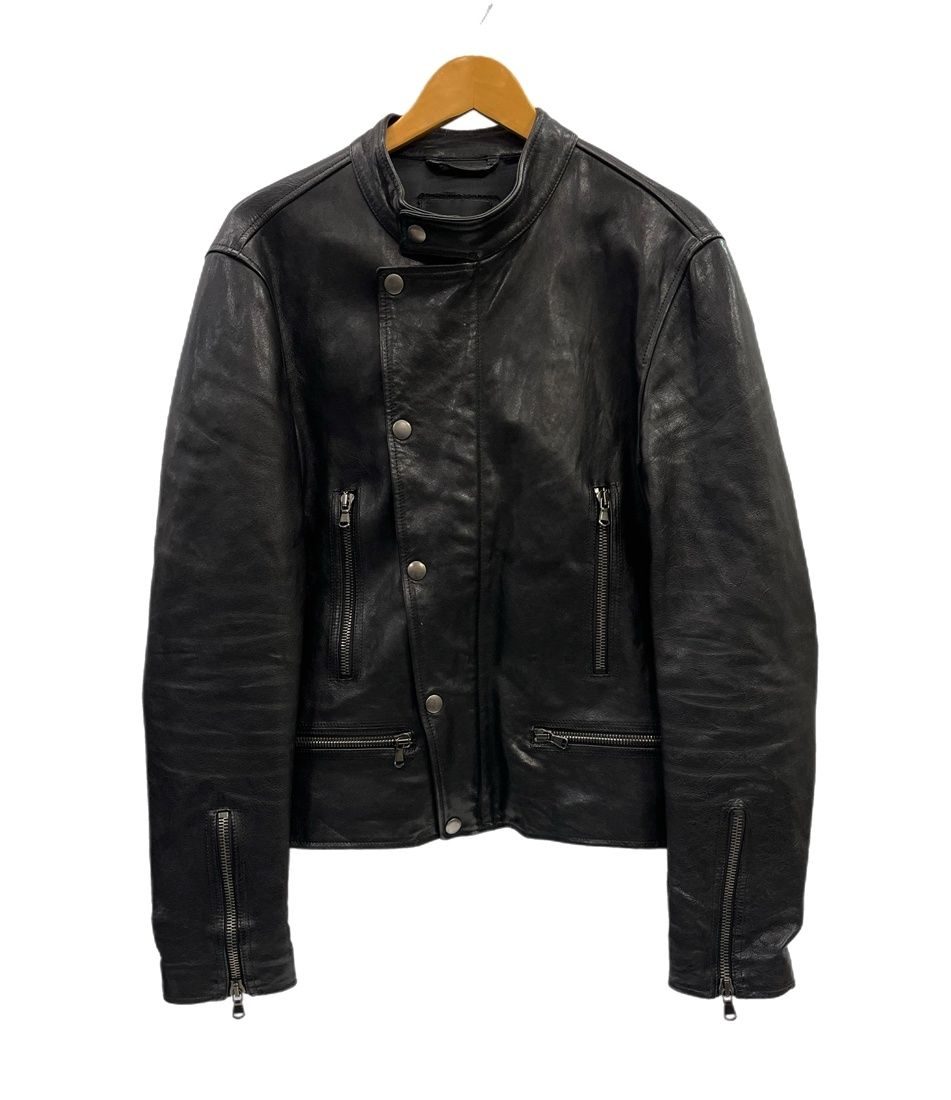 DIESEL ブラック シングルライダースジャケット　【近年モデル】 ディーゼル DIESEL BLACK GOLD ラムレザー シングル ライダース