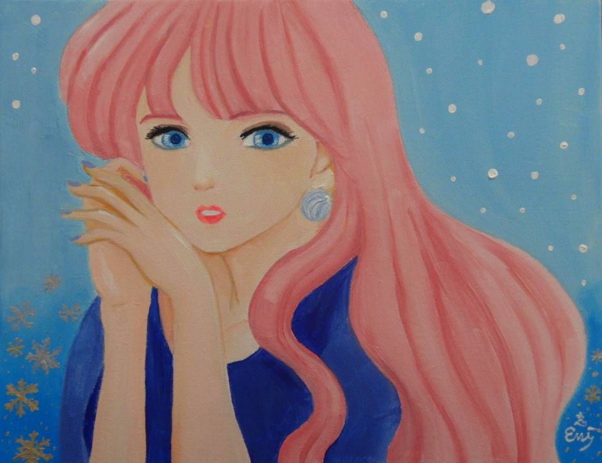 ≪国美協≫井田倉 恵美、『クリスタル・スノー』、油彩画、F6号：40,9×31,8cm、油絵一点物、新品高級油彩額付、直筆サイン・真作保証付