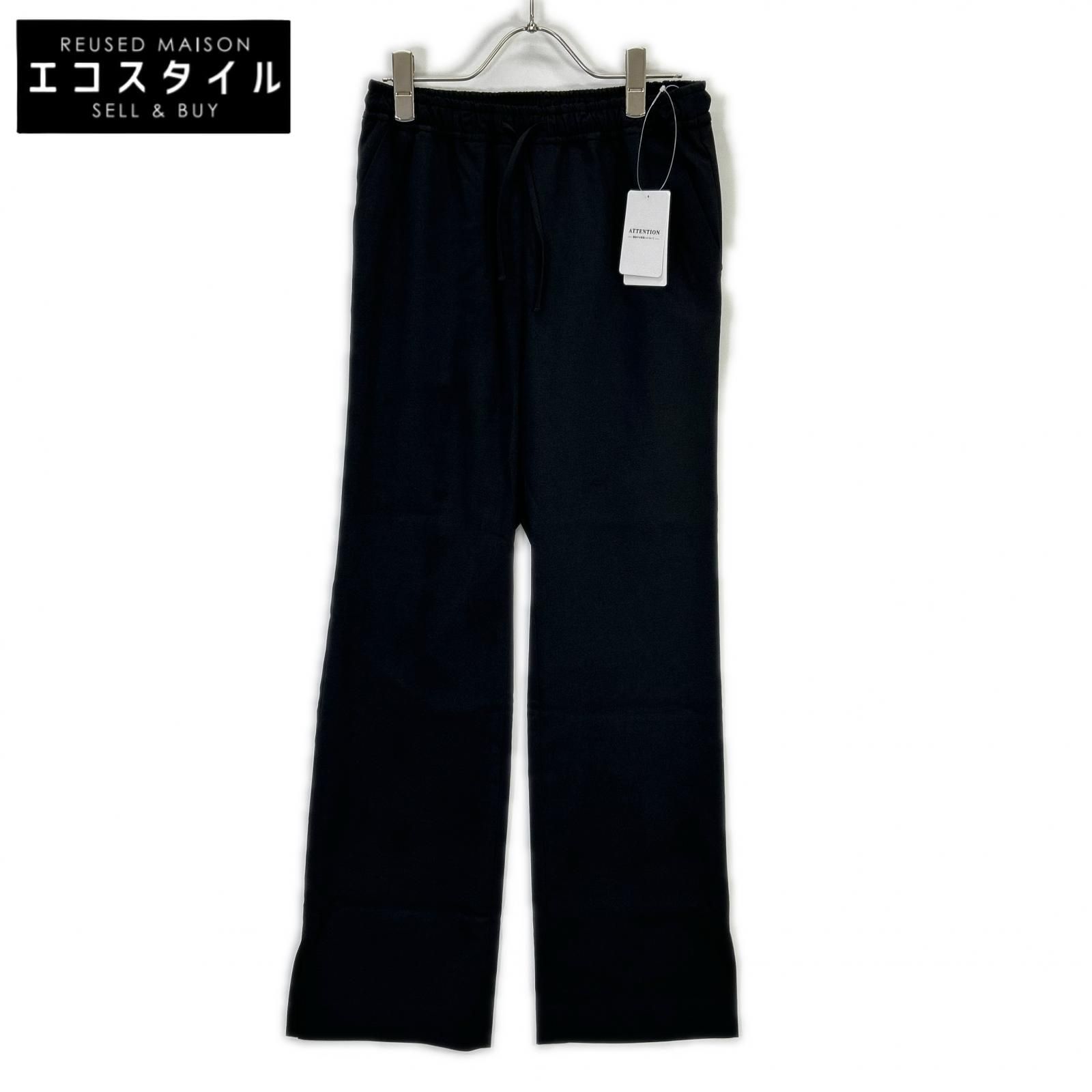 Spick&Span　スピック＆スパン　22-030-200-2100 ブラック スリットパンツ　34