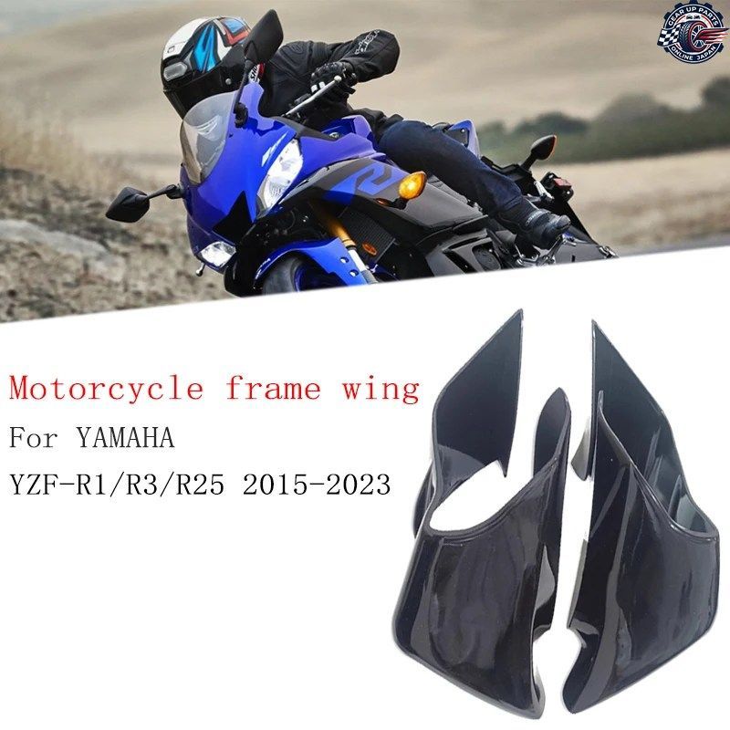 オートバイ用エアロダイナミックウィングレット固定式ウィングフェアリング ヤマハ YZF-R1/R3/R25 2015 - 19-2023