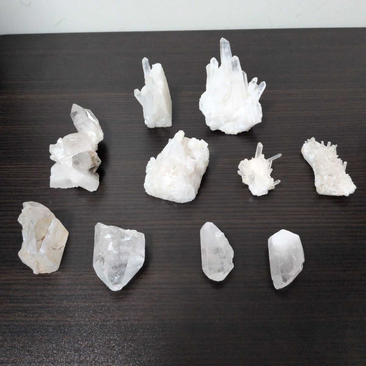 天然水晶 クラスター・ポイント 10点セット 原石 まとめ売り 