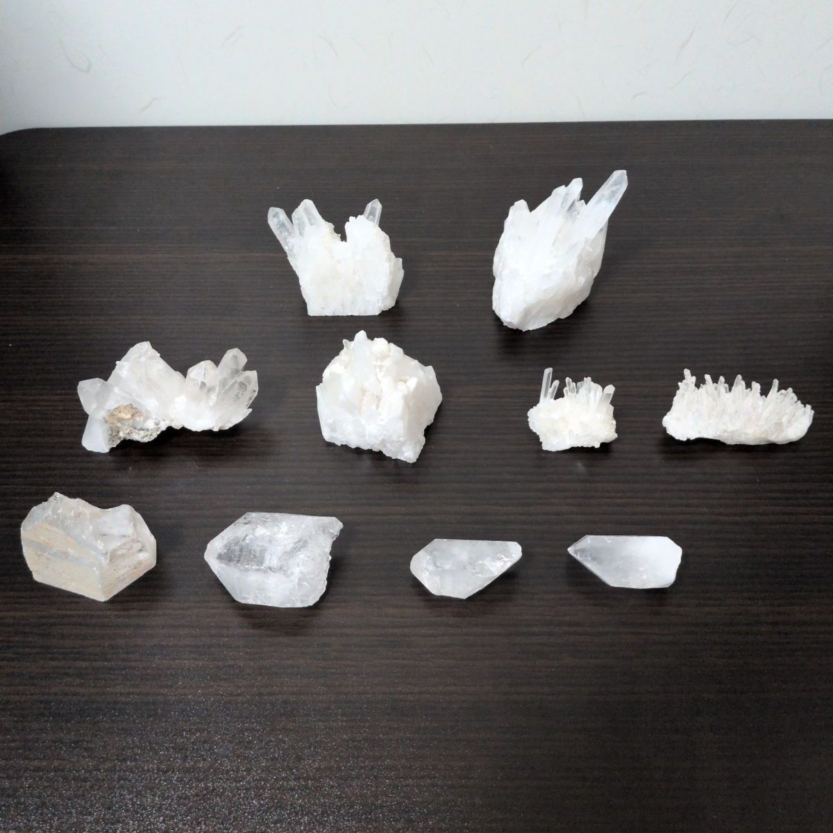 天然水晶 クラスター・ポイント 10点セット 原石 まとめ売り 
