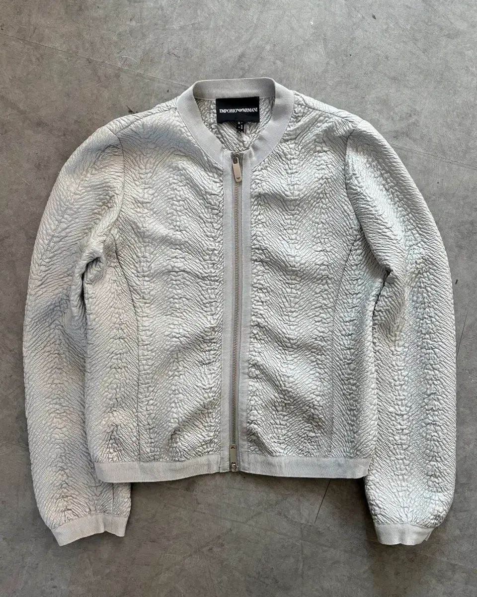 ARMANI アルマーニ シルバー COLOR ツーウェイ ジッパー ジャケット