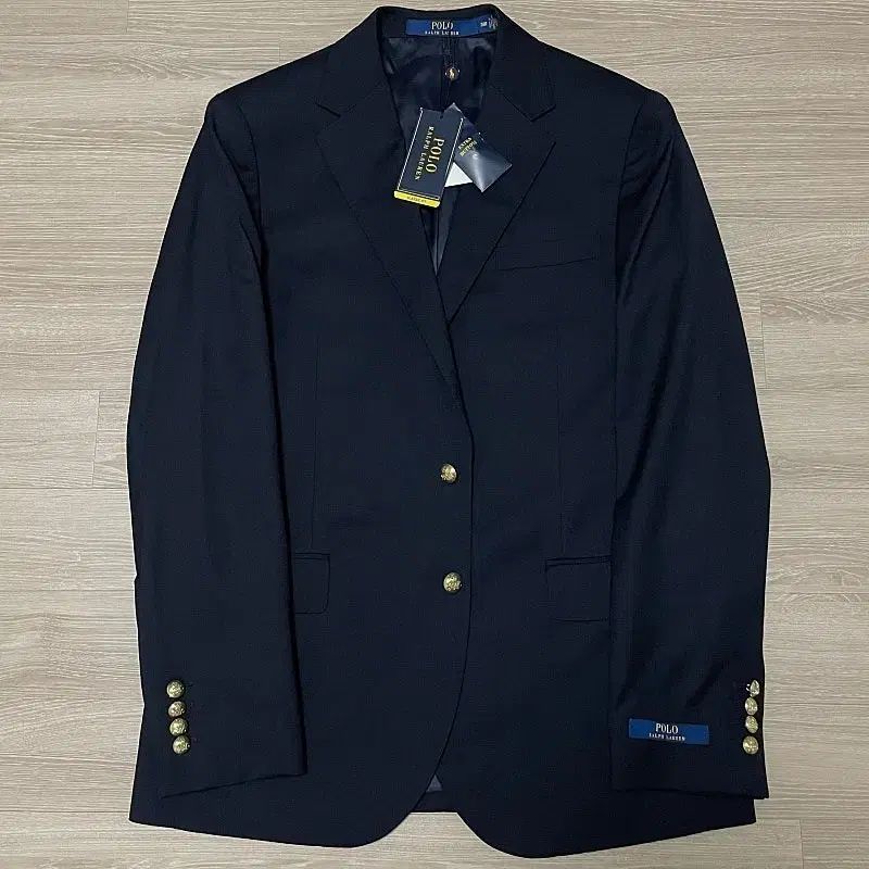 新品 ポロ ラルフローレン ウール ギャバジン ゴールド ブレザー ジャケット