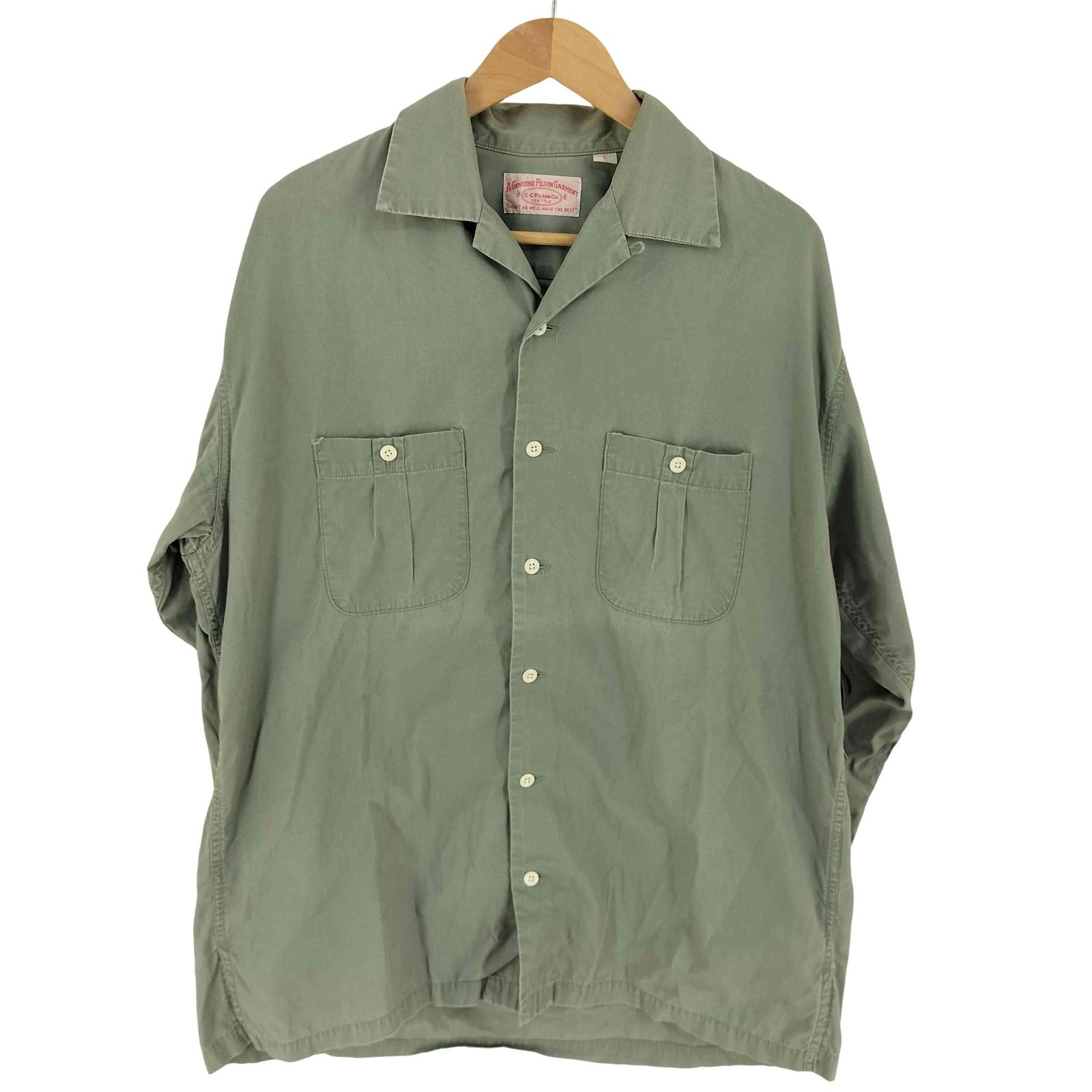 フィルソンガーメント FILSON GARMENT オープンカラーシャツ メンズ L